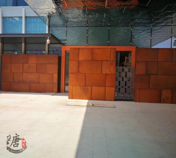北京耐候钢板景墙设计